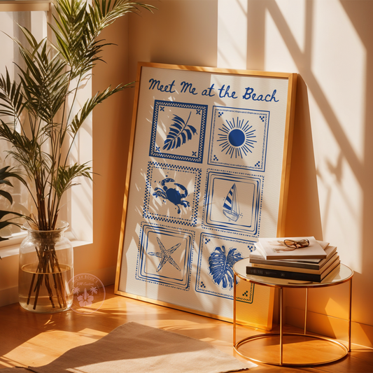 Meet Me At The Beach Poster