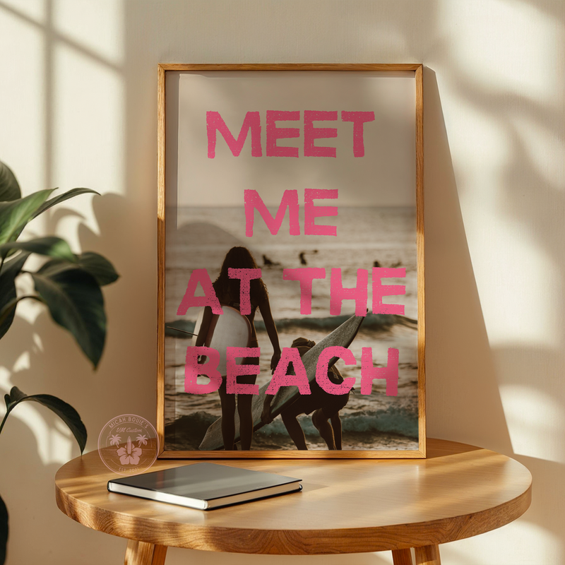 Meet Me At The Beach Poster