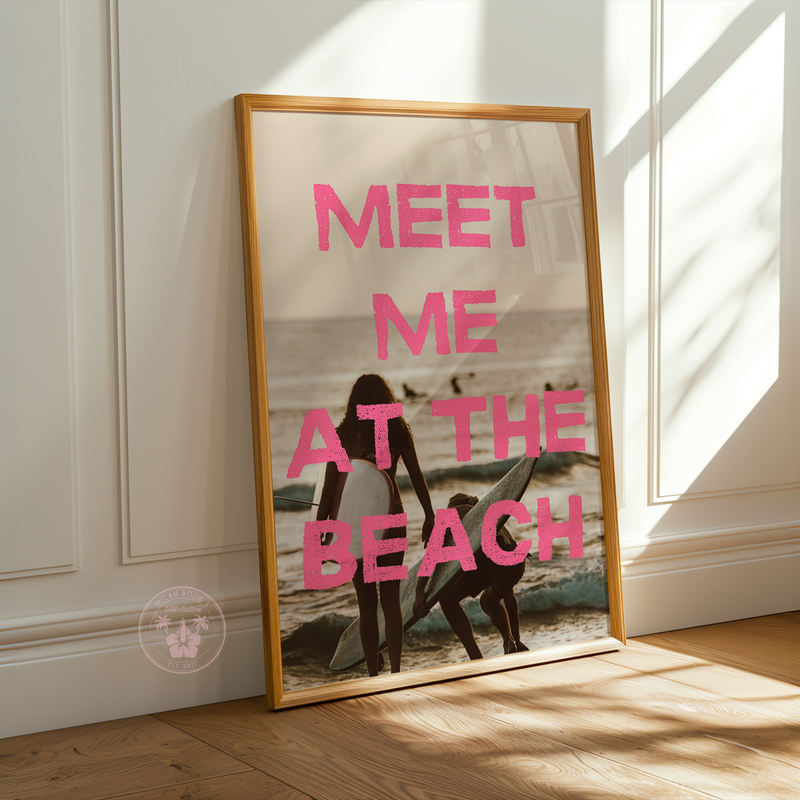 Meet Me At The Beach Poster