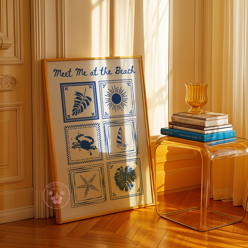 Meet Me At The Beach Poster